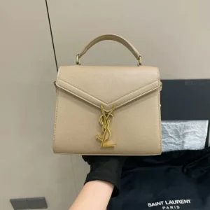 Saint Laurent Cassandra Top Handle Bag Embossed Leather
