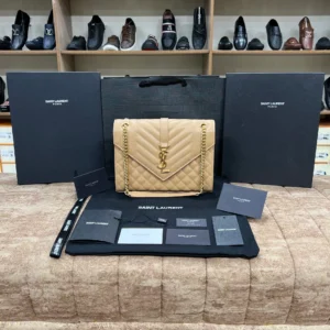 Saint Laurent Envelope Quilted Chain Bag For Women