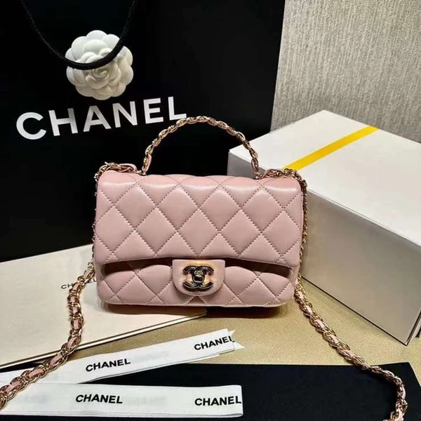 Chanel Quilted Lambskin CC Chain Flap Crossbody Bag