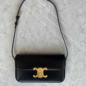 Celine Triomphe Bag In Shiny Calfskin