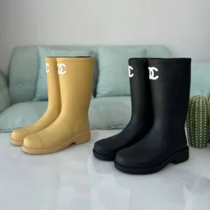 Chanel Caoutchouk CC Rubber Rain Boots