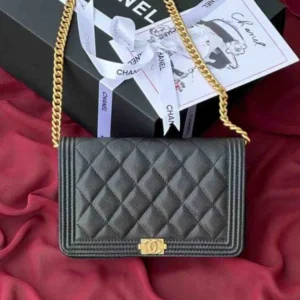 Chanel Boy Wallet On Chain Black Caviar