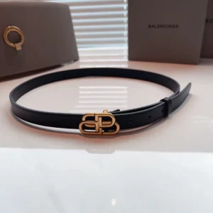 Balenciaga BB Belt With Gold Buckle