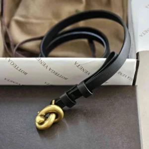 Bottega Veneta Knot Buckle Leather Belt