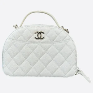 Chanel Chic Riviera Lambskin Quilted Top Handle Vanity Case Bag