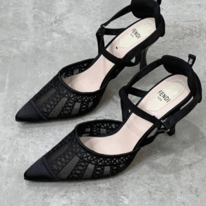 Fendi Colibri Lite Leather Slingback Pumps