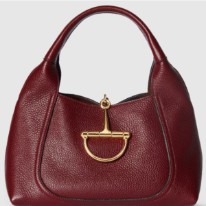 GUCCI Softbit Medium Textured Leather Top Handle Bag