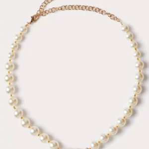 Valentino Garavani Vlogo Signature Metal Swarovski® Pearls Necklace