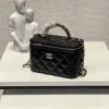 Chanel CC Logo Long Top Handle Vanity Case In Quilted Lambskin - Image 19