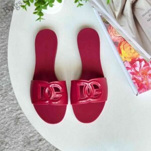 Dolce, Gabbana Rubber Beachwear Logo Pool Slide Sandals