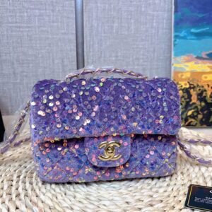 Chanel Crystal Embellished CC Mini Classic Flap Bag