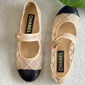 Chanel Mesh Mary Janes Coco Beach CC Turn-lock Flats Shoes