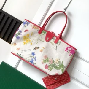 Goyard Saint Louis PM Floral Print Reversible Bag