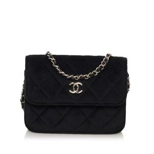 CHANEL Ultimate Stitch Suede Flap Shoulder Bag