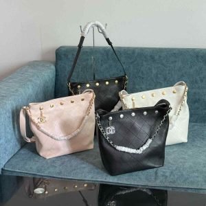 Chanel Shiny Lambskin Bucket Bag