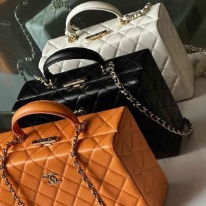 Chanel Lambskin Large Box Bag In Silver Hardware