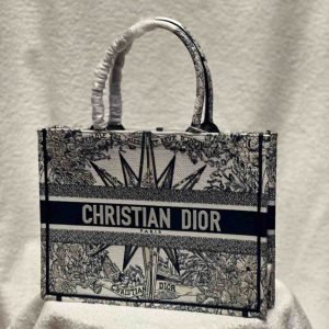 Dior Book Tote Toile De Jouy Reverse Embroidered Bags