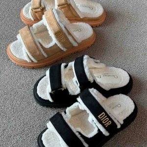 Christian Dior Dioract Suede Goatskin Slides