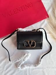Valentino Garavani VLogo Signature Type Foldover Leather Shoulder Bag