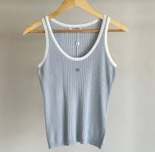 Chanel Sleeveless Ribbed Tank Top
