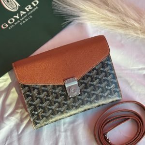 Goyard  Goyardine Calfskin Chypre Wallet Pouch