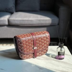 Goyard Goyardine Belvedere PM Flap Messenger Bag