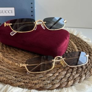 Gucci Eyewear Rectangular Narrow Frame Sunglasses