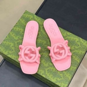 Designer Interlocking GG Gucci Rubber Sandals