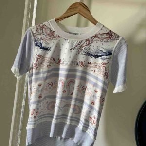 Hermes Guepards et Palmettes short-sleeve twillaine T-shirt - Image 4
