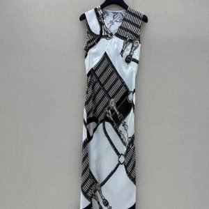 Hermes Coaching Remix long dress For Women