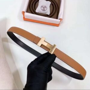Hermes H Guillochee Buckle, Reversible Leather Belt