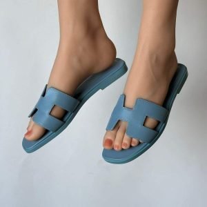 Hermes Oran Sandals Swift Leather - Image 5