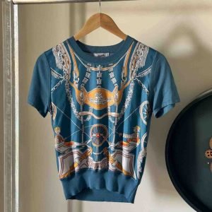 Hermes Guepards et Palmettes short-sleeve twillaine T-shirt - Image 6