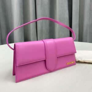 Jacquemus Le Bambino Long Pink Smooth Leather Bag