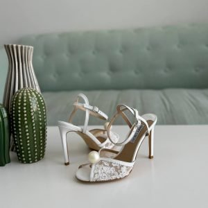 Jimmy Choo Sacora Women’s White High Heels