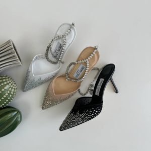 Jimmy Choo Saeda 100 Crystal Embellished Pumps