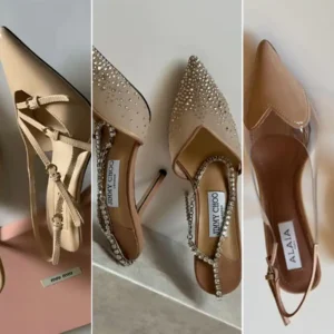 Prada Patent-Leather Slingback Triangle-logo Pumps