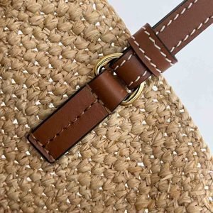 Loewe Paula's Ibiza Font Medium Raffia Tote Bag - Image 8