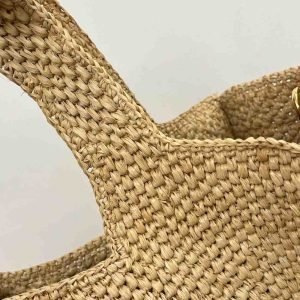 Loewe Paula's Ibiza Font Medium Raffia Tote Bag - Image 11