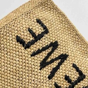 Loewe Paula's Ibiza Font Medium Raffia Tote Bag - Image 10