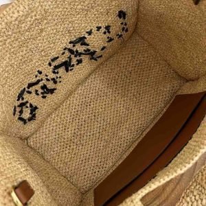 Loewe Paula's Ibiza Font Medium Raffia Tote Bag - Image 5