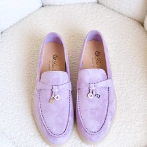 Loro Piana Summer Charms Walk Suede Loafers