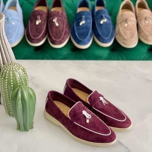 Loro Piana Summer Charms Walk Suede Loafer