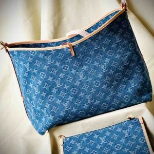 Louis Vuitton Denim Monogram Bag - Image 6
