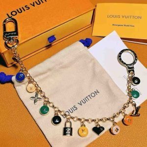 LOUIS VUITTON Porto Cle chenne Pastille Bag charm Key chain holder