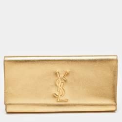 Saint Laurent Kate Grain De Poudre Embossed Leather Clutch