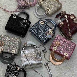 Dior Mini Lady Dior Crystal Embellished Bag
