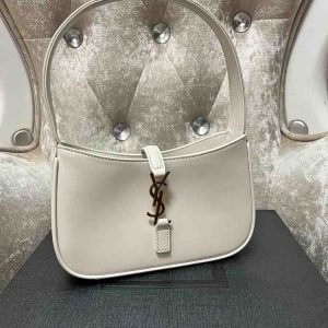 Saint Laurent Le 5 à 7 White Mini Hobo Bag