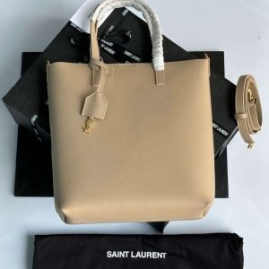 Saint Laurent North South Toy Leather Shopping Tote