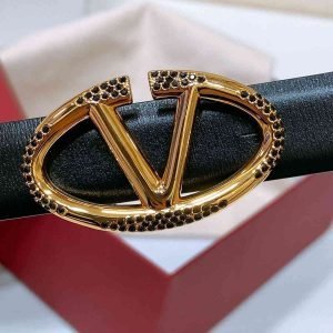 Valentino Bold Edition Vlogo Crystals Embellished Womens Belt